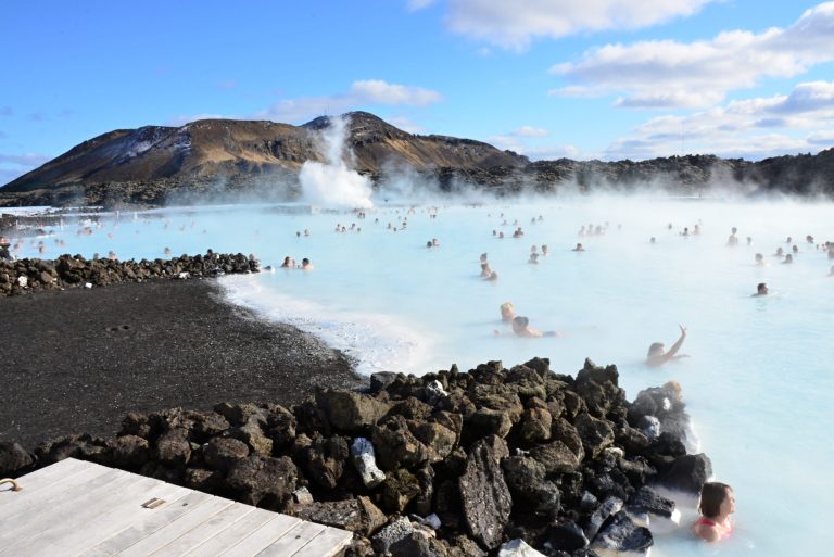 visiting the blue lagoon in iceland